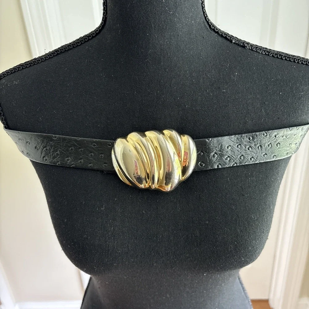 GAY BOYER BELT BUCKLE - WAVY DESIGN - GOLD/SILVER TWO TONE